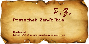Ptatschek Zenóbia névjegykártya